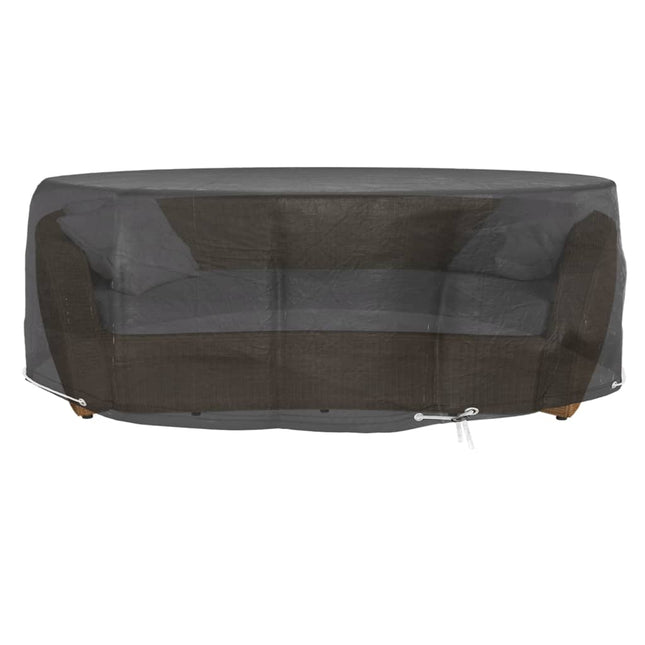 overtræk til loungesæt 2 stk. Ø236x67 cm 10 øjer rundt