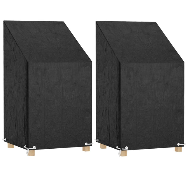 overtræk til havestol 2 stk. 65x65x80/120 cm 8 øjer polyethylen