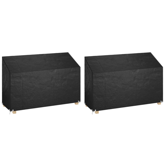 overtræk til havebænk 2 stk. 190x70x70/88 cm 8 øjer polyethylen