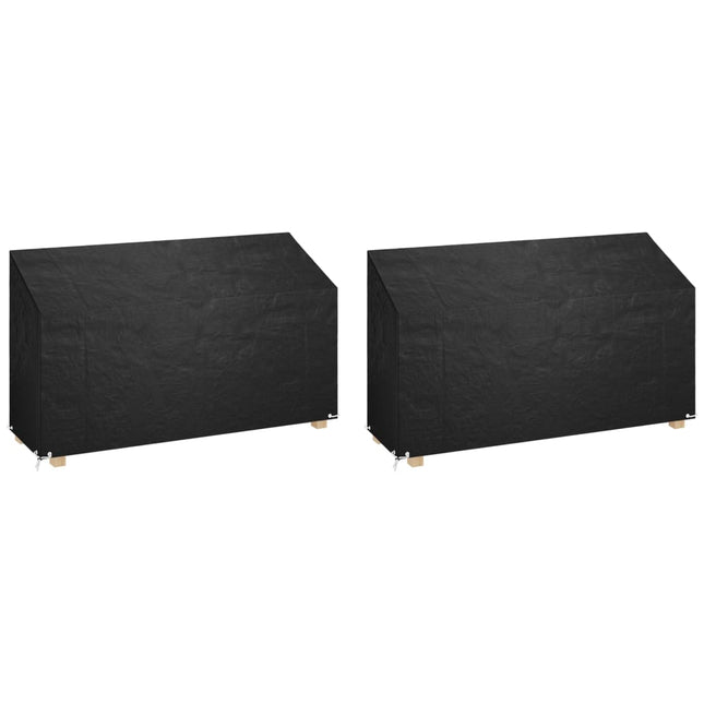 overtræk til havebænke 2 stk. 210x70x70/88 cm polyethylen
