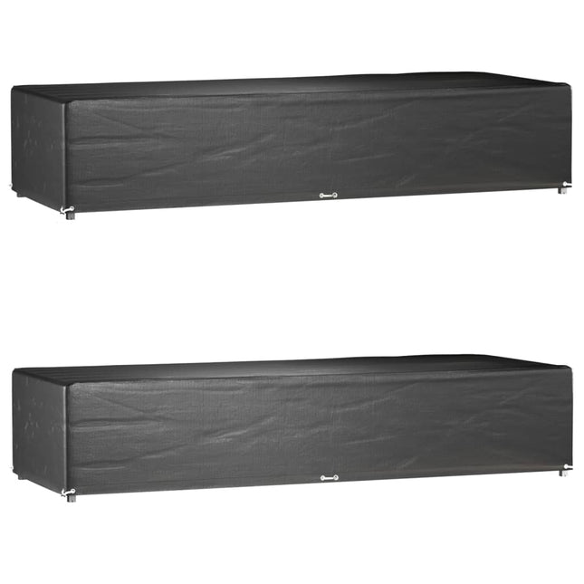 overtræk til liggestole 2 stk. 205x75x40 cm 12 øjer polyethylen