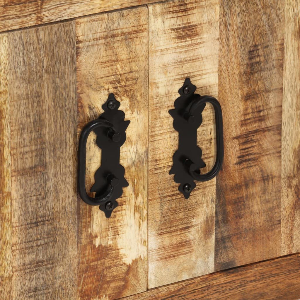 skænk 80x30x65 cm massivt ru mangotræ