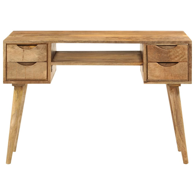 skrivebord med skuffer 110x47x76 cm massivt mangotræ