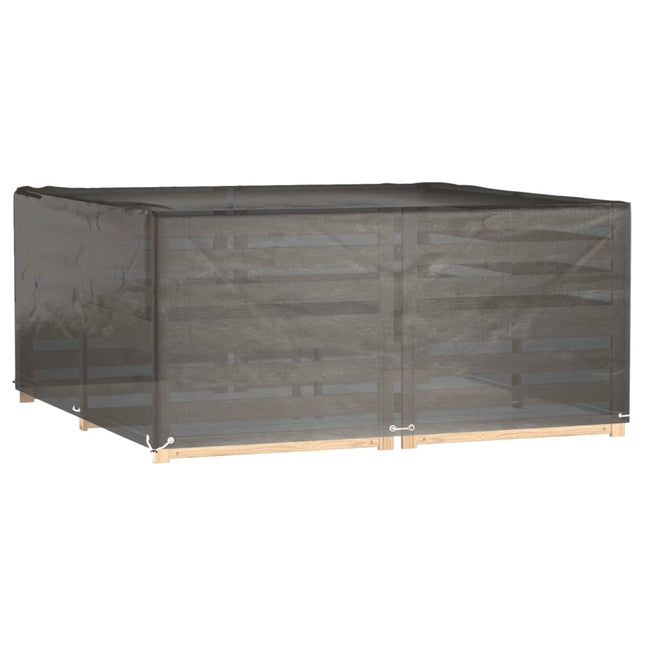havemøbelovertræk 205x205x90 cm 16 øjer firkantet