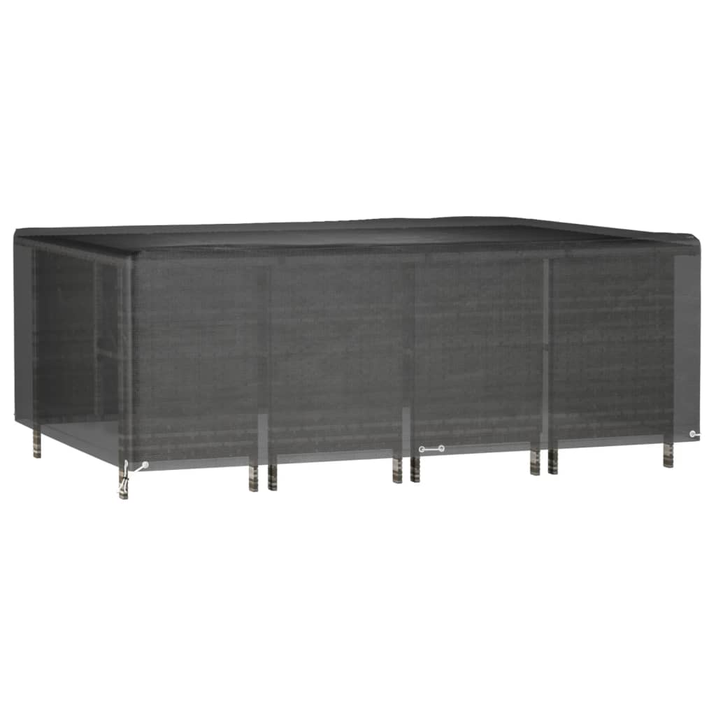 havemøbelovertræk 240x180x80 cm 12 øjer rektangulært