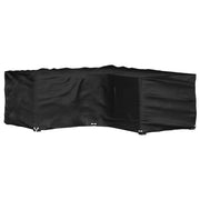 L-formet havemøbelovertræk 185x185x70 cm 12 øjer