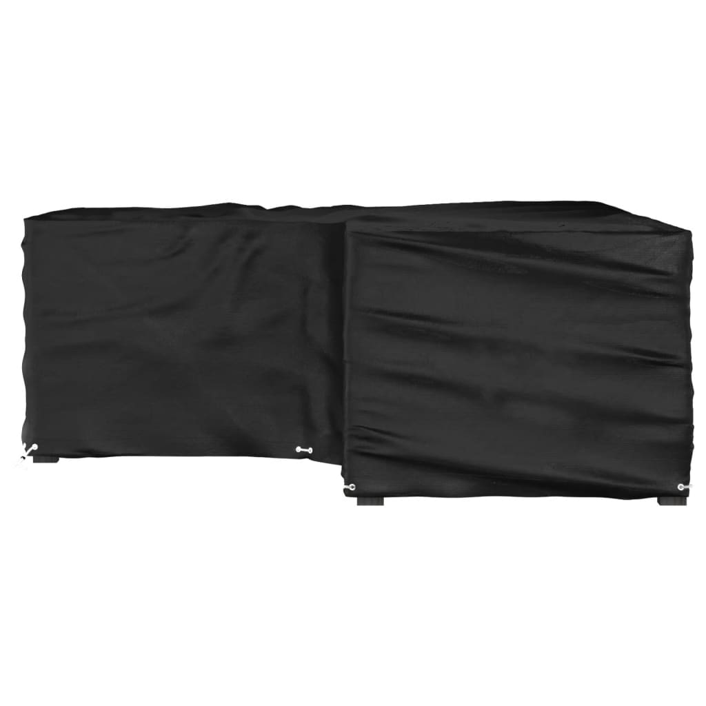 L-formet havemøbelovertræk 185x185x70 cm 12 øjer