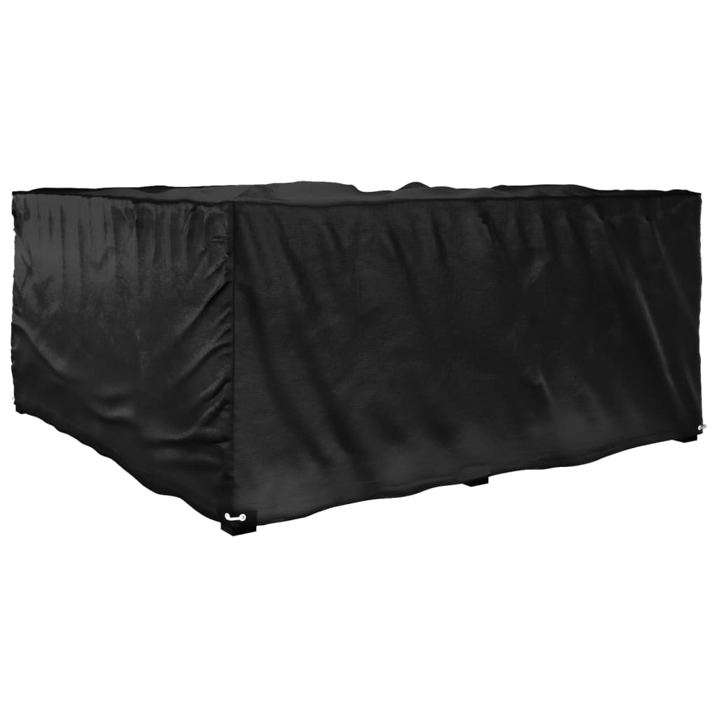 L-formet havemøbelovertræk 185x185x90 cm 12 øjer