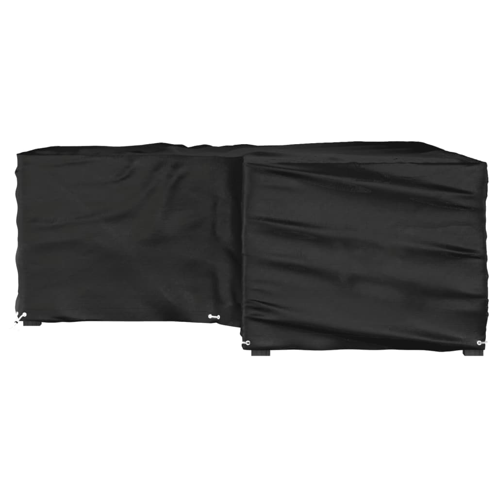 L-formet havemøbelovertræk 215x215x70 cm 16 øjer