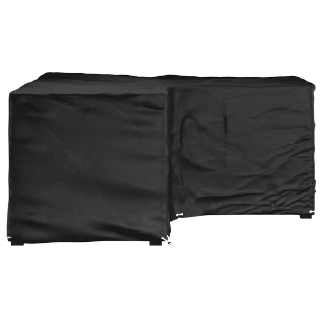 L-formet havemøbelovertræk 215x215x90 cm 16 øjer
