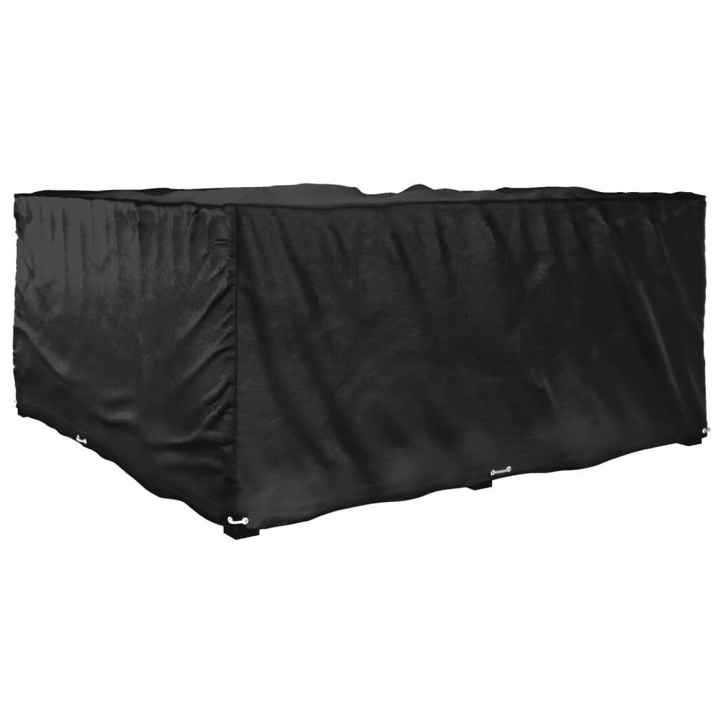 L-formet havemøbelovertræk 215x215x90 cm 16 øjer