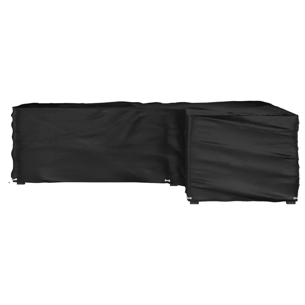 L-formet havemøbelovertræk 250x250x70 cm 16 øjer