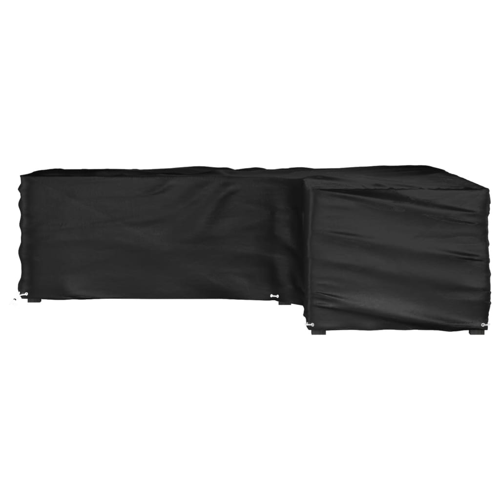 L-formet havemøbelovertræk 285x285x70 cm 16 øjer