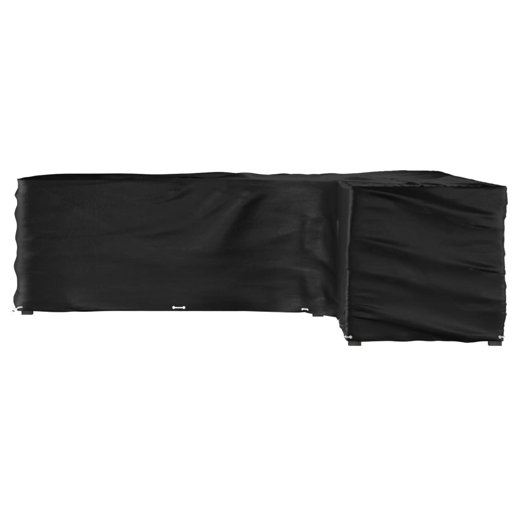 L-formet havemøbelovertræk 300x300x90 cm 20 øjer