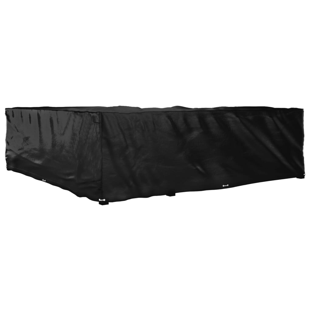 L-formet havemøbelovertræk 300x300x90 cm 20 øjer