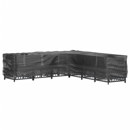 L-formet havemøbelovertræk 300x300x90 cm 20 øjer