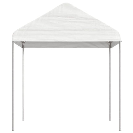 pavillon med tag 11,15x2,28x2,69 m polyethylen hvid