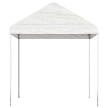 pavillon med tag 15,61x2,28x2,69 m polyethylen hvid