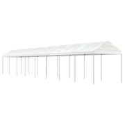 pavillon med tag 17,84x2,28x2,69 m polyethylen hvid