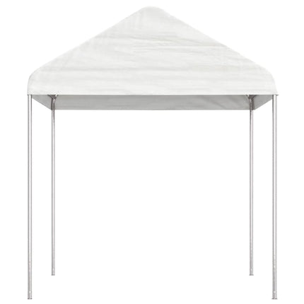 pavillon med tag 20,07x2,28x2,69 m polyethylen hvid
