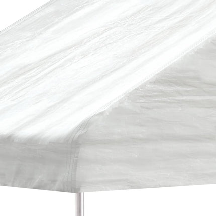 pavillon med tag 20,07x2,28x2,69 m polyethylen hvid