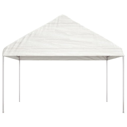 pavillon med tag 11,15x4,08x3,22 m polyethylen hvid