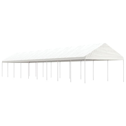 pavillon med tag 20,07x4,08x3,22 m polyethylen hvid