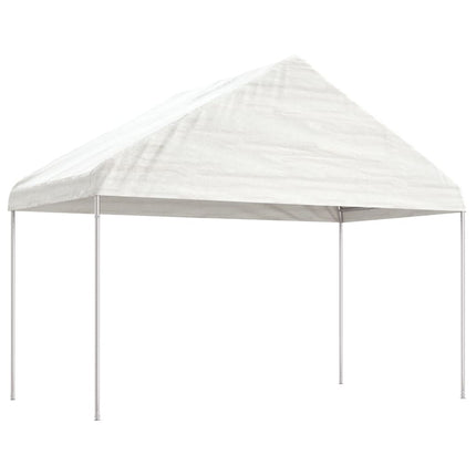 pavillon med tag 20,07x4,08x3,22 m polyethylen hvid