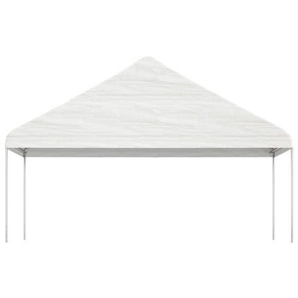 pavillon med tag 8,92x5,88x3,75 m polyethylen hvid