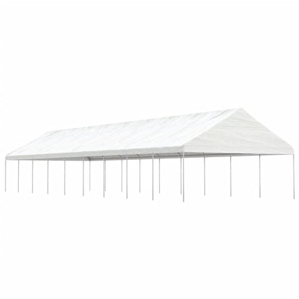 pavillon med tag 20,07x5,88x3,75 m polyethylen hvid