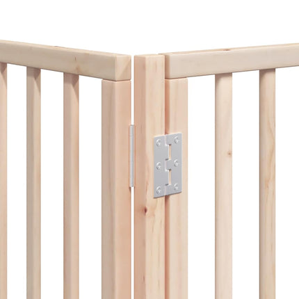 hundelåge med dør 6 paneler 480 cm foldbar poppeltræ