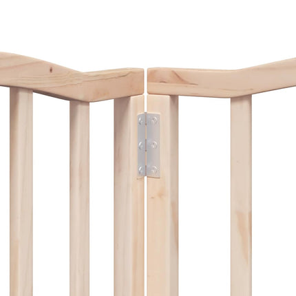 hundelåge med dør 12 paneler 750 cm foldbar poppeltræ