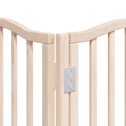 hundelåge med dør 12 paneler 750 cm foldbar poppeltræ