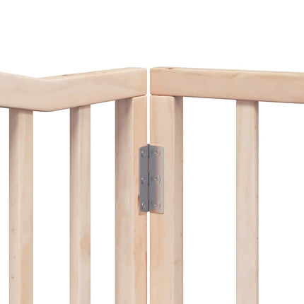 hundelåge med dør 6 paneler 480 cm foldbar poppeltræ