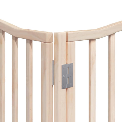 hundelåge med dør 6 paneler 480 cm foldbar poppeltræ