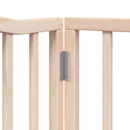 hundelåge med dør 6 paneler 480 cm foldbar poppeltræ