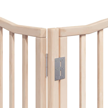 hundelåge med dør 6 paneler 480 cm foldbar poppeltræ