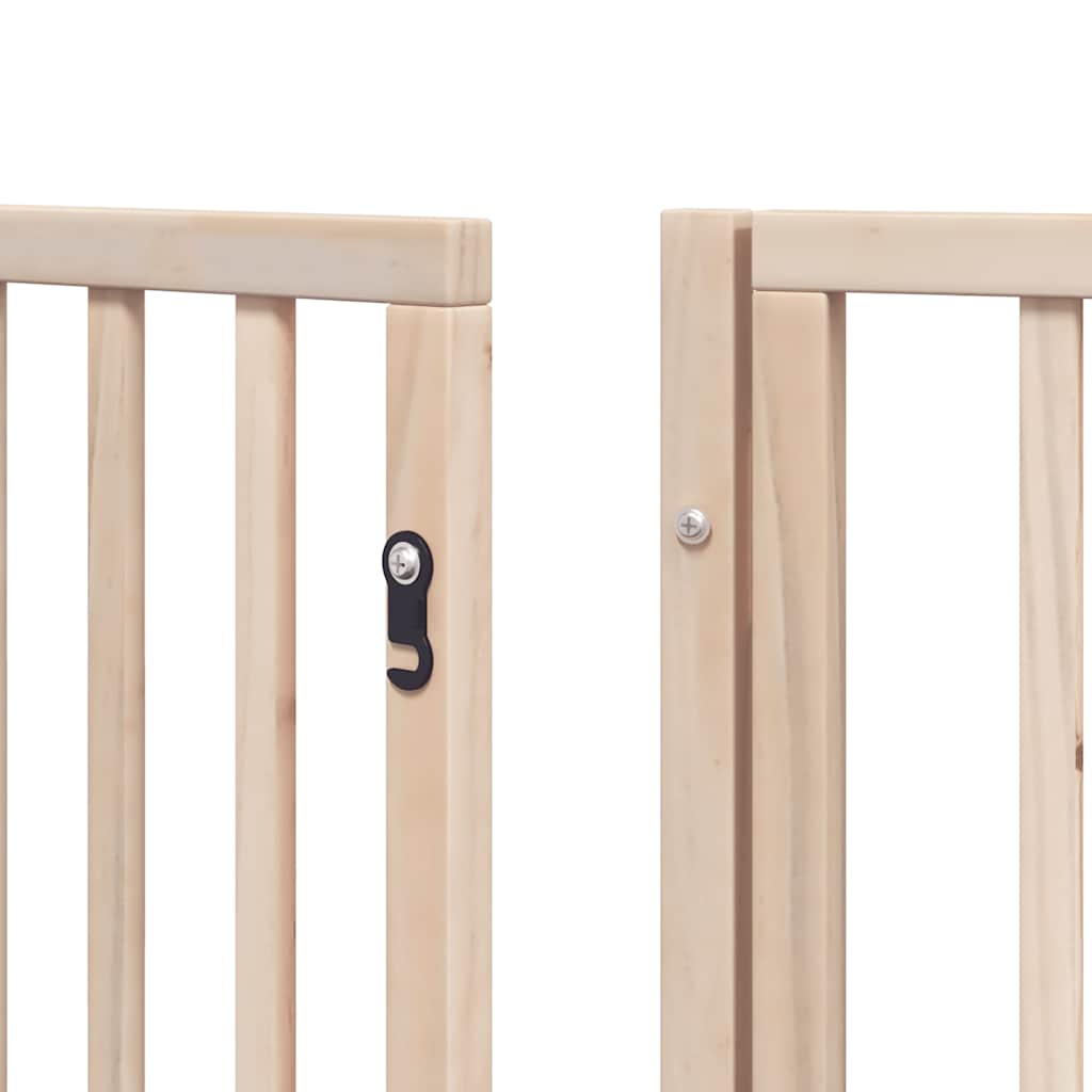hundelåge med dør 12 paneler 750 cm foldbar poppeltræ