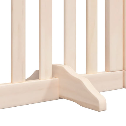 hundelåge med dør 12 paneler 750 cm foldbar poppeltræ