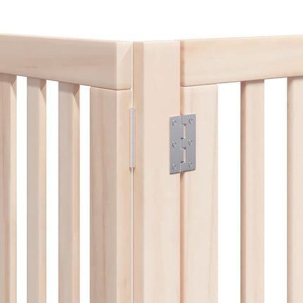 hundelåge med dør 12 paneler 750 cm foldbar poppeltræ