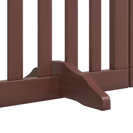 hundelåge med dør 12 paneler 600 cm foldbar poppeltræ brun