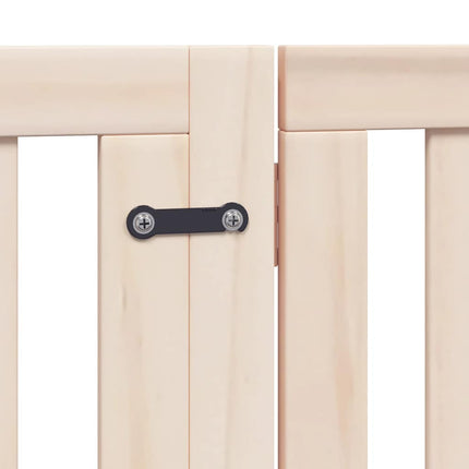 hundelåge med dør 6 paneler 480 cm foldbar poppeltræ