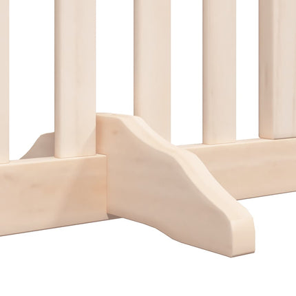 hundelåge med dør 8 paneler 640 cm foldbar poppeltræ