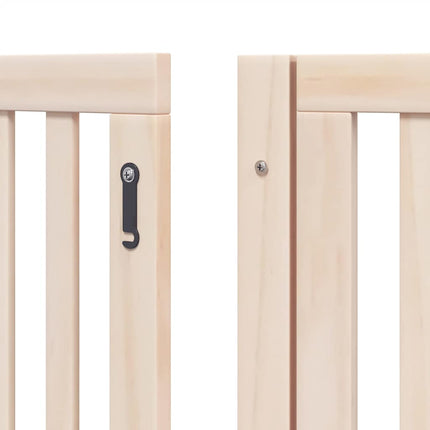 hundelåge med dør 10 paneler 800 cm foldbar poppeltræ