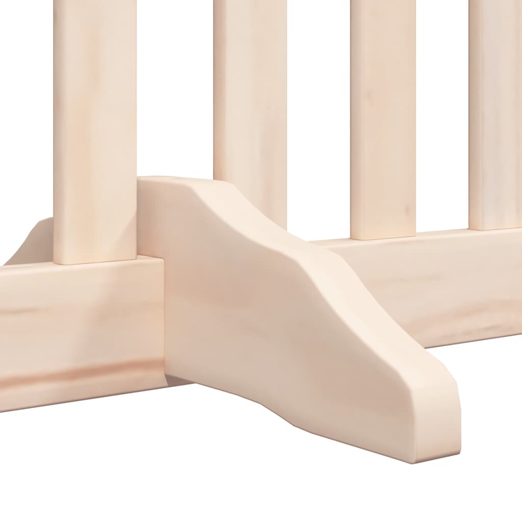 hundelåge med dør 8 paneler 640 cm foldbar poppeltræ