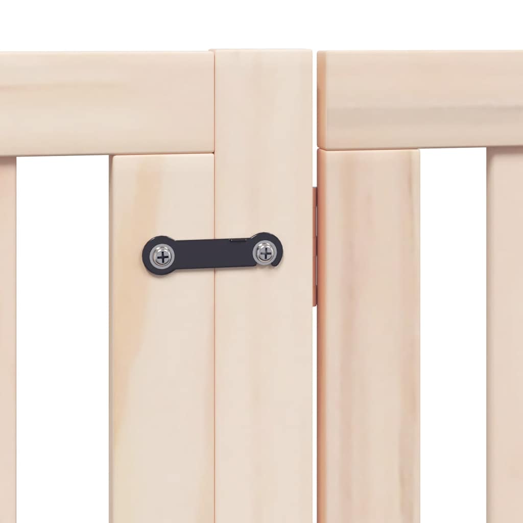 hundelåge med dør 12 paneler 960 cm foldbar poppeltræ