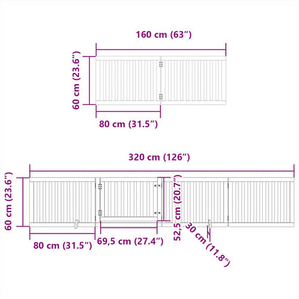 hundelåge med dør 10 paneler 800 cm foldbar poppeltræ sort