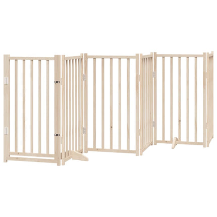 hundelåge med dør 12 paneler 750 cm foldbar poppeltræ