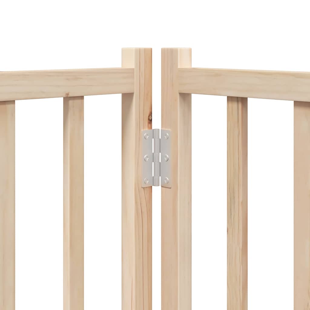 hundelåge med dør 12 paneler 750 cm foldbar poppeltræ