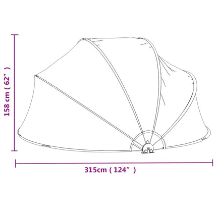 poolkuppel 315x158 cm PVC